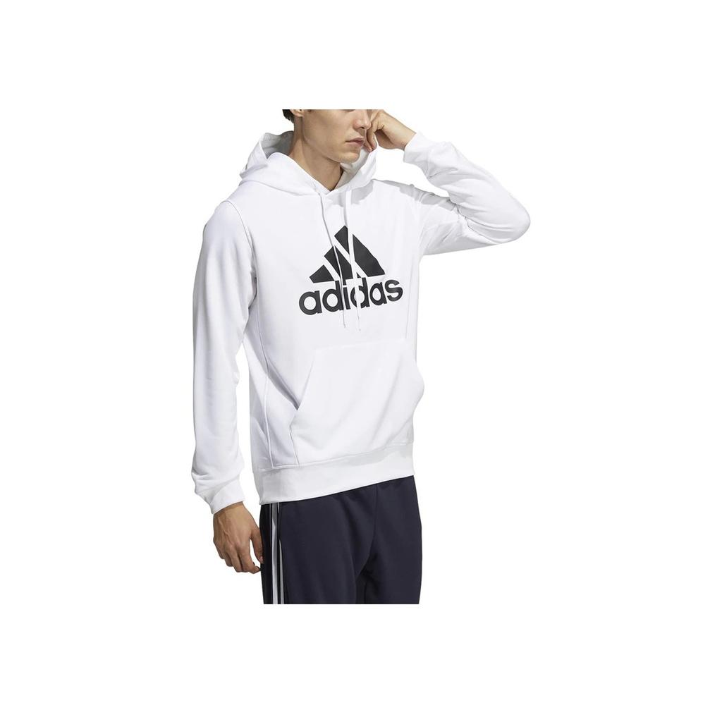 Adidas Logo Print Pullover Sweatshirt Men Tops White GN0829