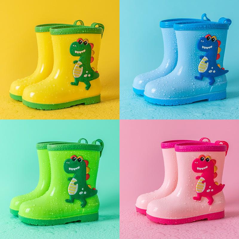 Pig Daddy Kids' Lightweight Waterproof Rain Boots with Soft Cotton Lining – Unisex for Toddlers and Preschoolers.