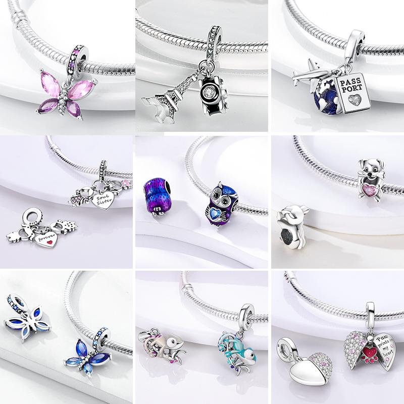 Style Copper Luminous Firefly Butterfly Boys Balls Cat Sunflower Charms Beads Fit Original Bracelet Diy Jewelry