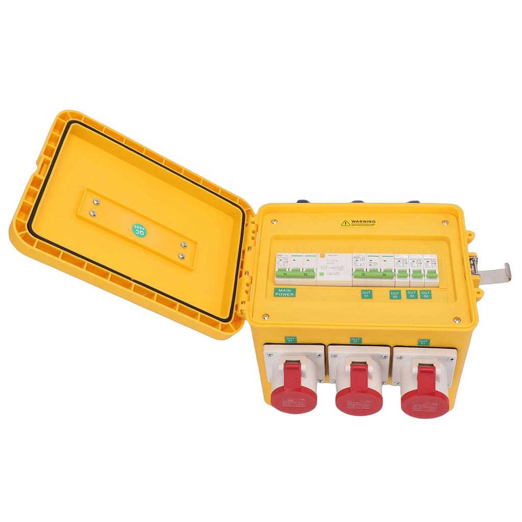 Power Distribution Box 16A Water Proof Outdoor Power Distribution Box with 3P 4P Female CEE Sockets for Construction