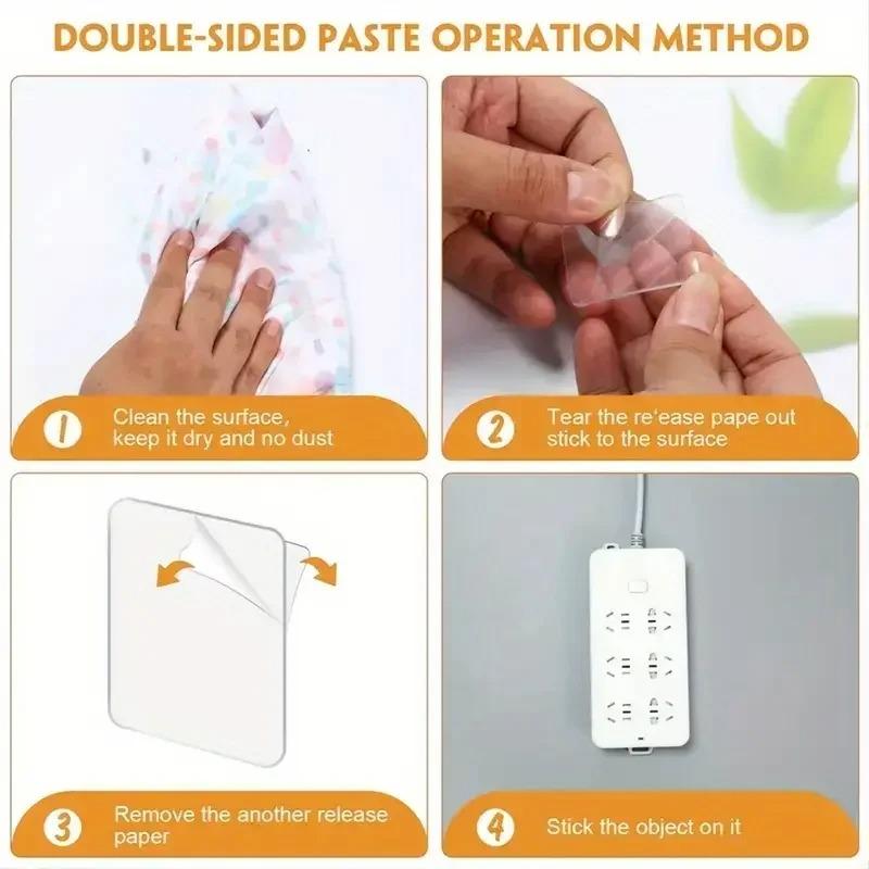 50 uds. Cinta Nano de Alta Resistencia - Adhesivo Fuerte de Doble Cara, Sin Residuos, Transparente y Extraíble para Todas las Superficies, Hogar, Coche, Bricolaje,