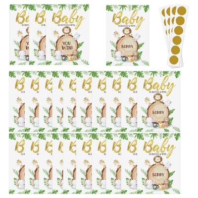 Set of 24 Baby Shower Party Scratchers Cards Scratch Lottery Tickets Raffle Cards for Guests Icebreakers Activity