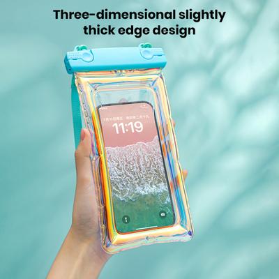 Wasserdichte Handytasche mit Trageband, Touchscreen, durchsichtiges, auslaufsicheres PVC, universeller Strand, Kajakfahren, Schwimmen, schwimmender Handy-Trockenbeutel, Schutzhülle
