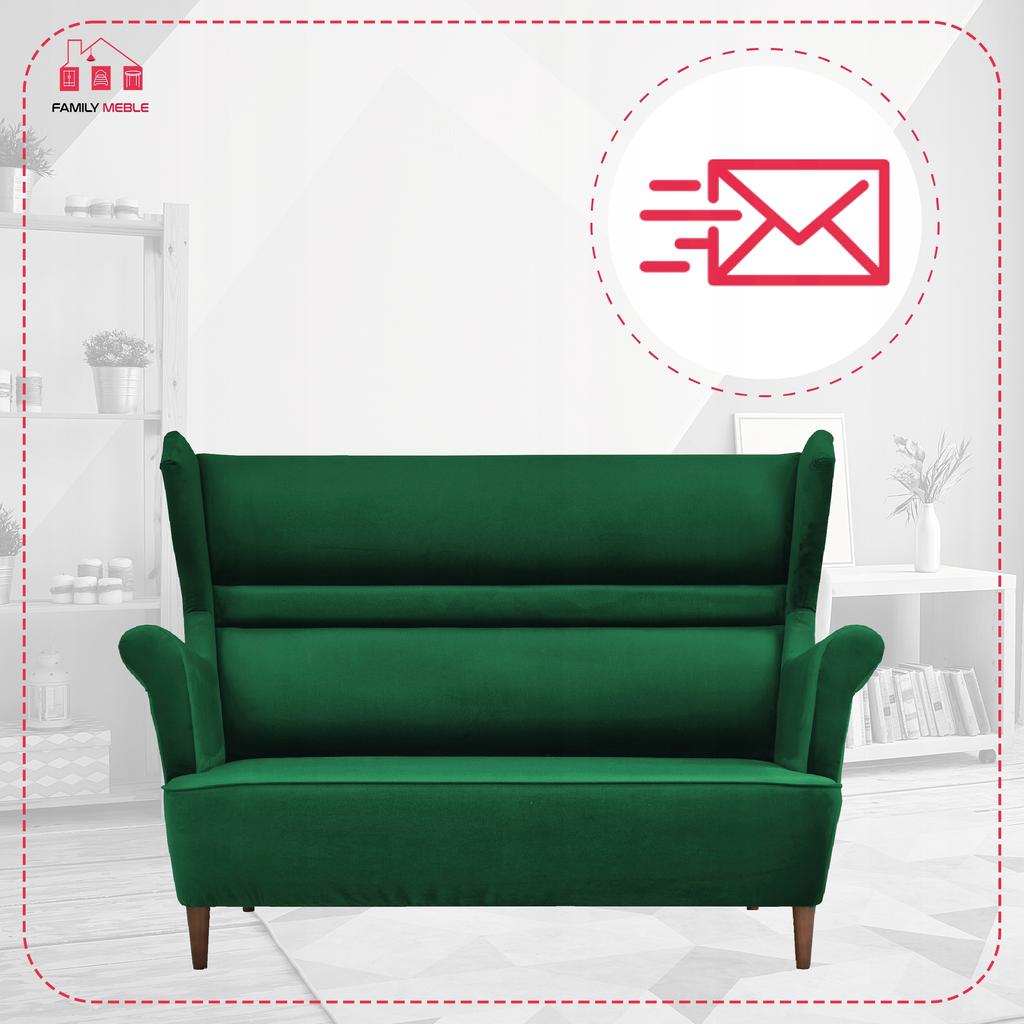 Sofa Wing Sofa Zoja Scandinavian Non-folding Family Meble Green But