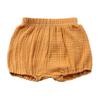 Children's Summer Cotton Linen Shorts - Infant To Mid-Size, Unisex Solid Color