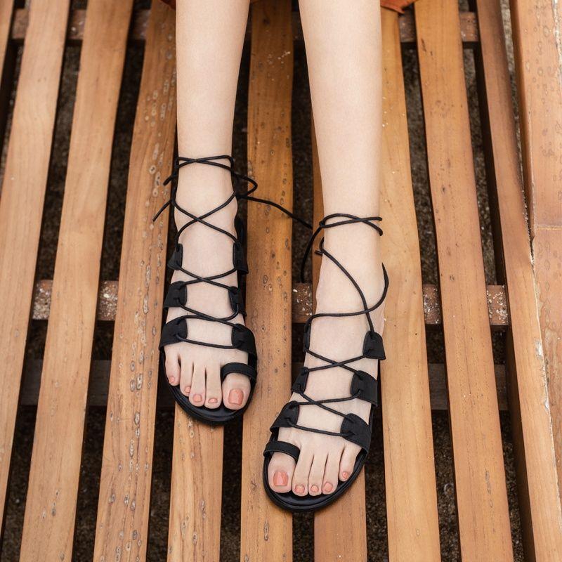 Fashion Flat Rubber Roman Style Open Toe Beach Outdoor Ladies Shoes 2025 Luxury Trending Summer Comfortable Casual Daily Women's Sandals