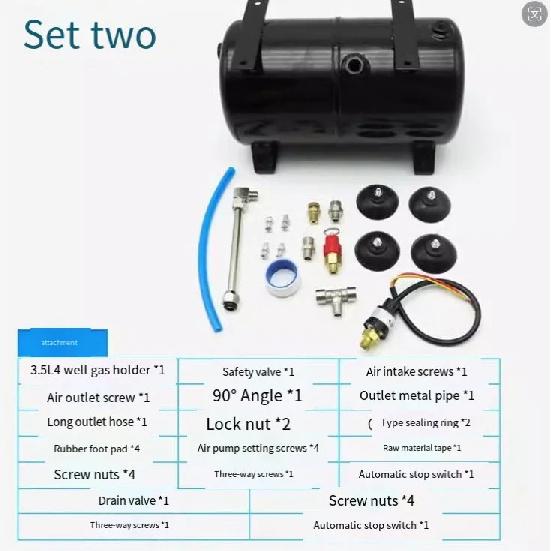 Air Tank 4 Hole Gas Tank AS18B Air Pump Air Compressor Spray Pump 3L