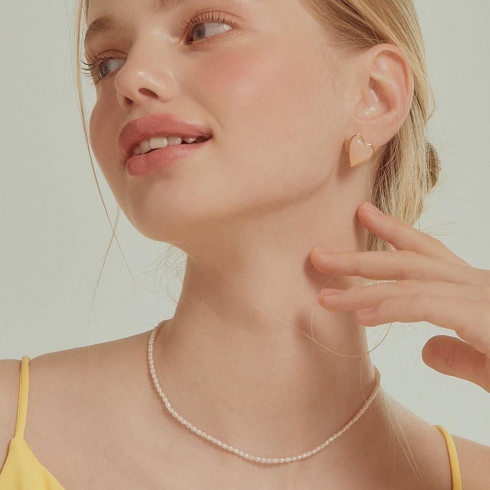Petite Oval Pearl Necklace_Nz1099