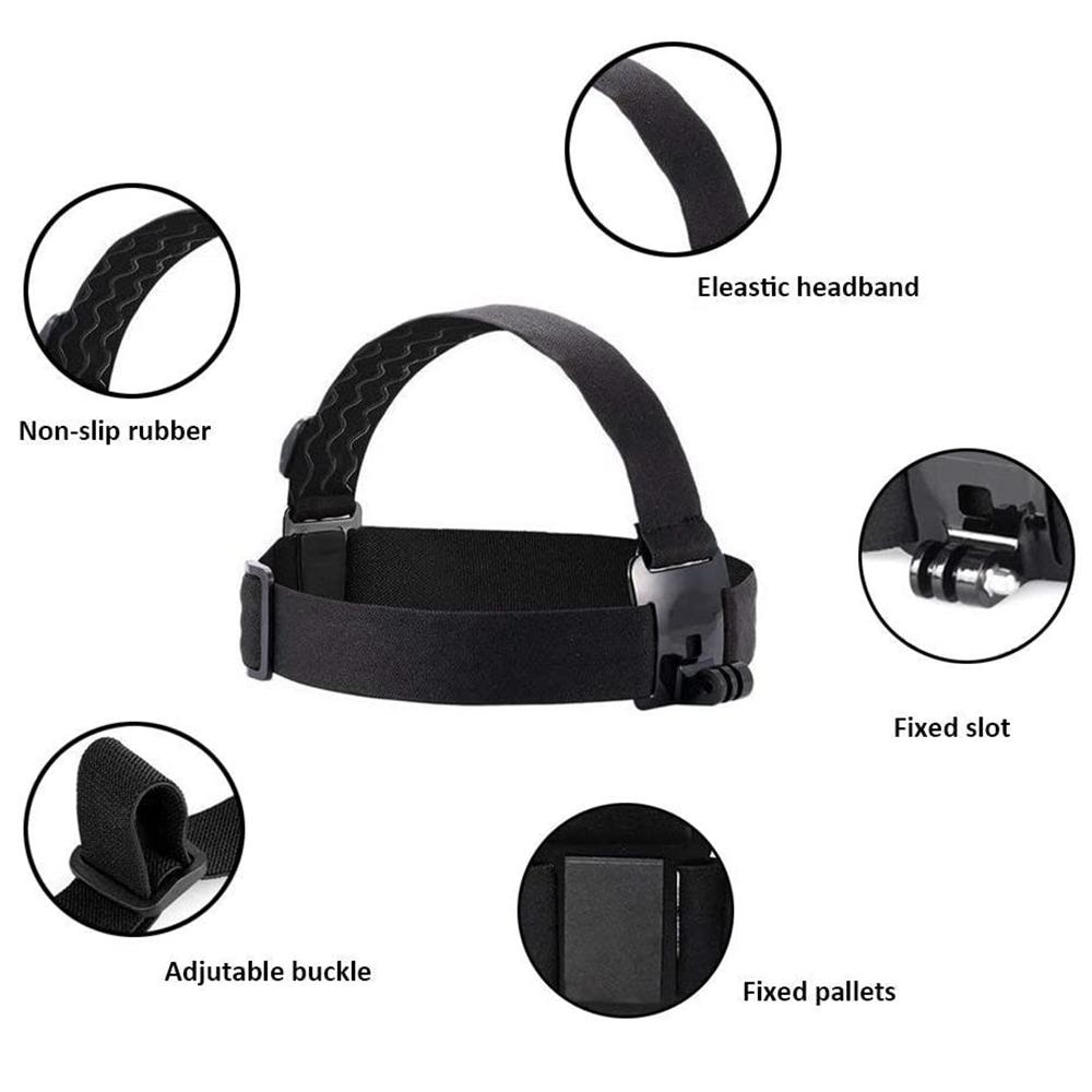 Kopfband-Halterung Verstellbarer Gürtel für GoPro Hero 13 12 11 10 9 8 7 Insta360 DJI Osmo Action 5 4 3 2 Kamera-Zubehör