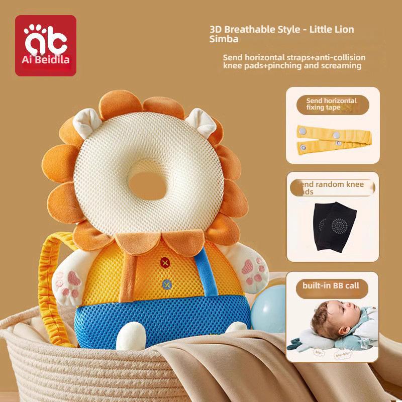 Bebek Baş Koruyucu Sırt Çantası Göğüs Kayışlı BB Sesli Yürümeye Başlayan Çocuk Sürünen Yürüyen Güvenlik Minderi Güvenlik Yastığı