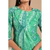 W for Woman Dark Green Paisley Printed Cotton Kurta and Pant Set