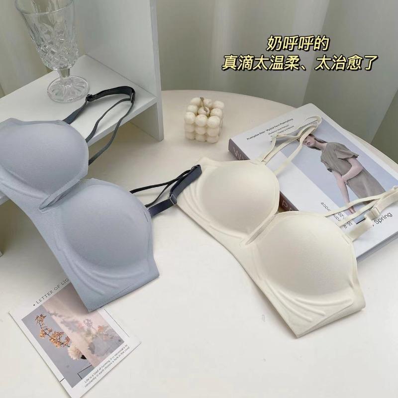 Autumn and winter bra, new collection of secondary breasts, multi-functional beauty back, jelly strip bra, seamless anti-sagging gathering underwear