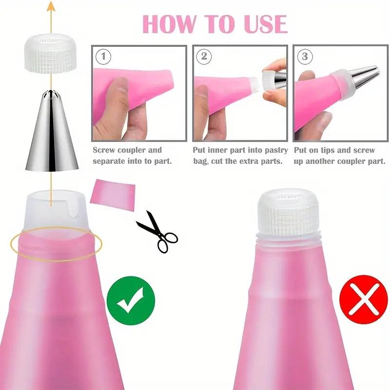 LUSQI 337 stk Kakedekorasjonsverktøy Sprøyteposer og Roterende Kakestativsett Spatelsett DIY Fondant Bakverk Bakeverktøy