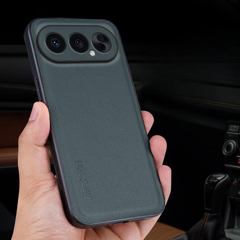 Capa Traseira Rígida Anti-Queda Fosca de Couro PU Para Huawei Honor 500 Pro Moldura de Silicone Macio Capa Protetora de Lente Para Honor 500Pro