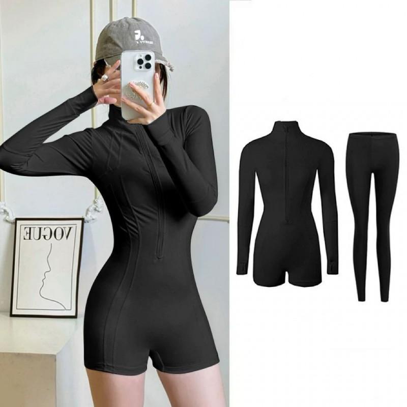 Womens UPF 50 Long Sleeve Rash Guard Swimsuit Full Body Sun Protection Diving Suit Surfing Swimming