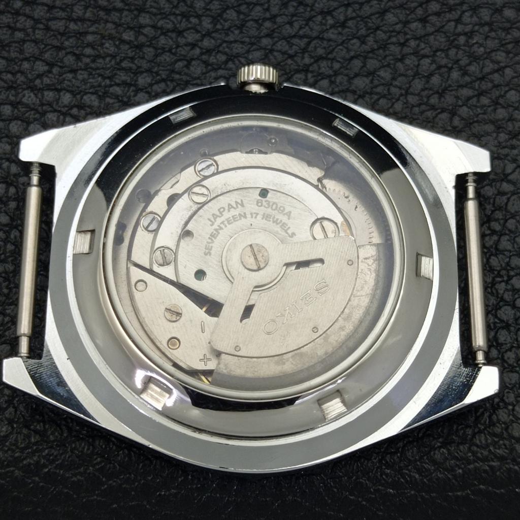 JAPAN SEIKO 5 AUTOMATIC MENS 6309A REFURBISHED BLACK COLOR DIAL WATCH A440227-4 Sk-a440227-1