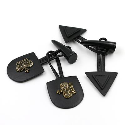 Boutons de Manteau Avec Cuir Paire Boutons en Métal Corne Boutons de Trench-coat Pull Boutons Croissant Boutons de Manteau