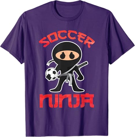 Cool Soccer Ninja Art for Unisex Boys Kid Soccer Lovers Player TShirt Japanese Cartoon Y2k Graphic Saying Tee Fashion Novelty Gift