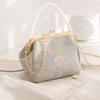 Women's bag new simple and elegant Hanfu bag Chinese antique hand-held cheongsam bag single shoulder crossbody shell bag