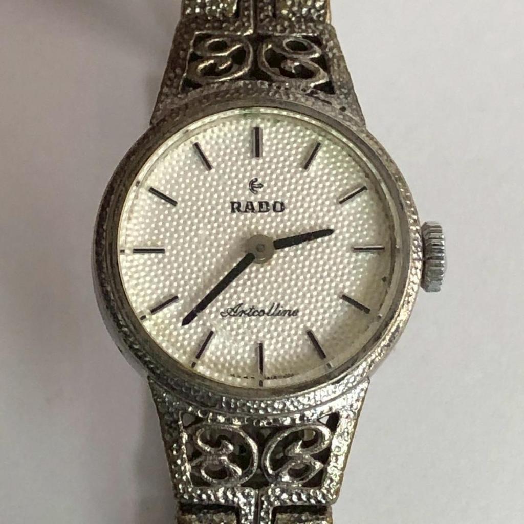 Used RADO Rado Watch Ladies Silver Antique Quartz Retro Antique Dress Watch Round Sale SALE Luxury Excellent