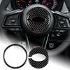 2PCS For Subaru WRX VB 2022 2023 2024 2025 2026 Soft Carbon Fiber Steering Wheel Center Sticker Car Interior Trim Accessories