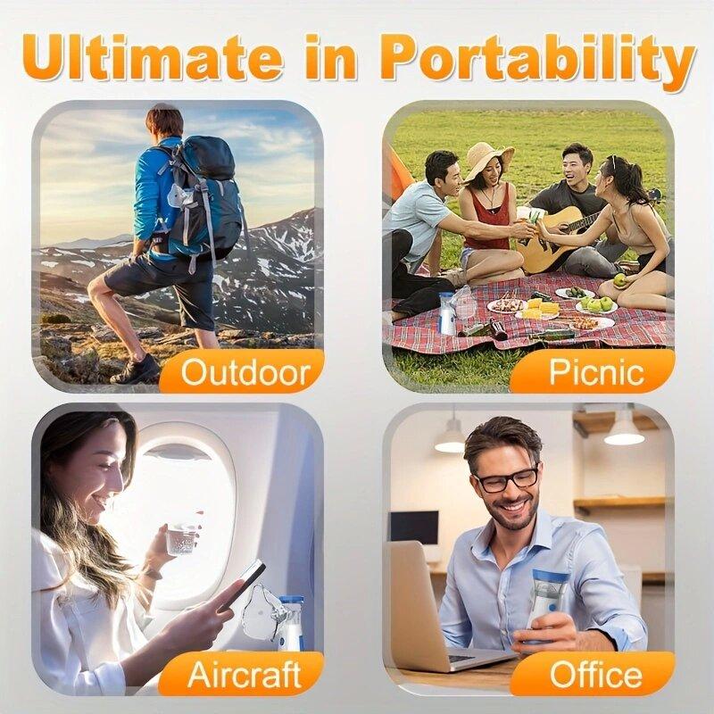 NES USB Charging Portable Handheld Humidifier - Ultra-silent Air Moisturizer With Fog Output For Home, Office And Travel