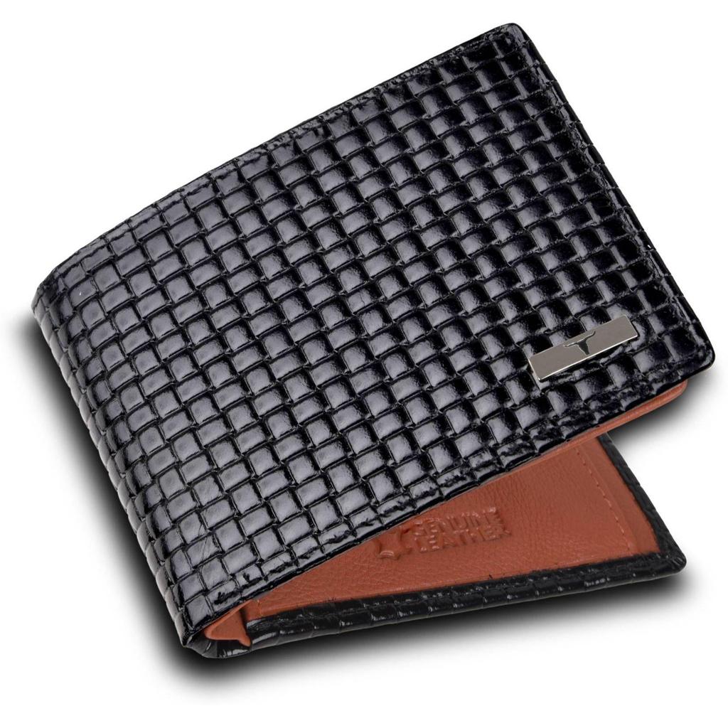 Men Casual, Formal, Travel, Trendy Black Genuine Leather RFID Wallet  (6 Card Slots)