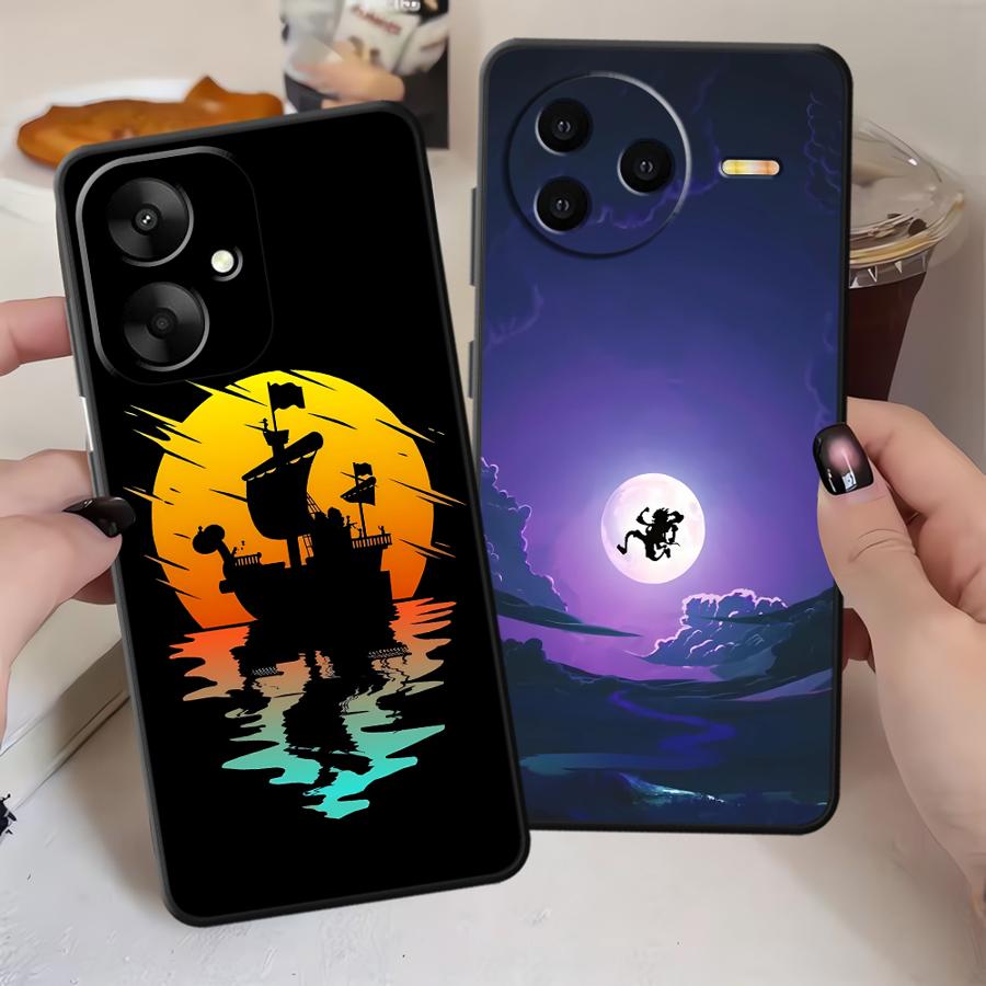 Handyhülle Case für Xiaomi Redmi A5 A1 A2 Plus 10 K60 9A 9C K40 K50 Gaming 12C 12 13C 9T Luffy Zoro Cartoon