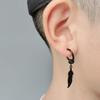 1 Pair Feather Shape Drop Earrings Small Vintage Piercing Round Clip Earrings Jewelry Accessory