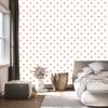 Hearts Wallpaper White, Cream and Peach 50x1000