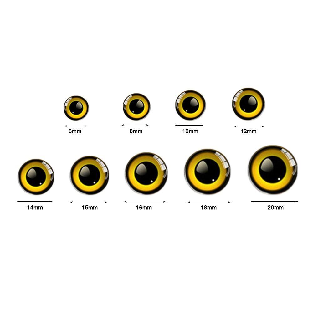 20pcs/10pairs Crystal Puppet Crystal Eyes 6mm-20mm Glitter Crystal Eyes  DIY Doll Accessories