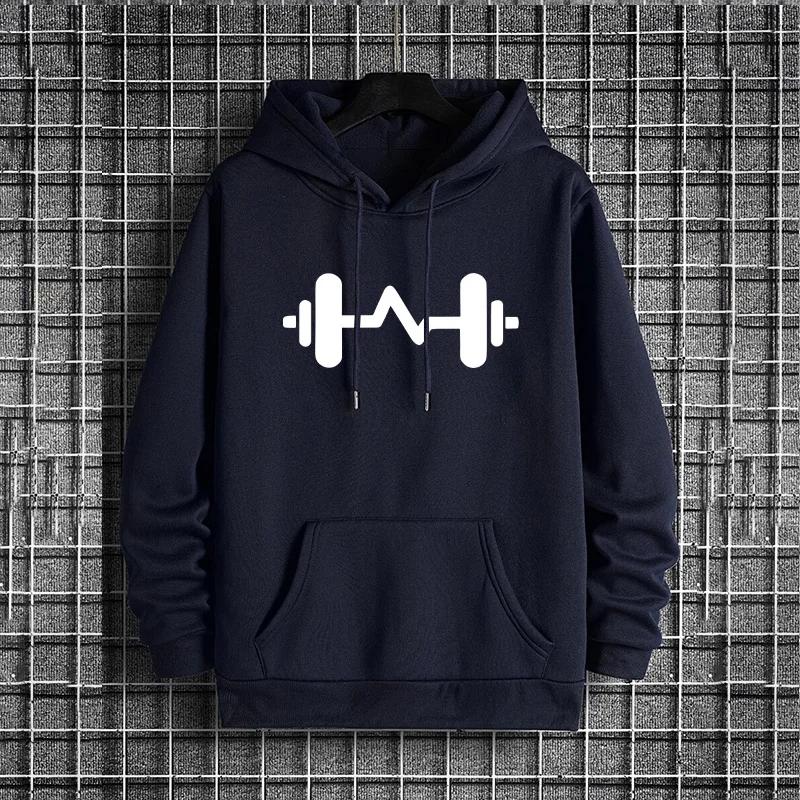Herren Hoodies Druck Lässige Sweatshirts Outdoor Fitness Sport Jogging Herren Kleidung Mode Hoodies Street Pullover Fitnessstudio Oberteile