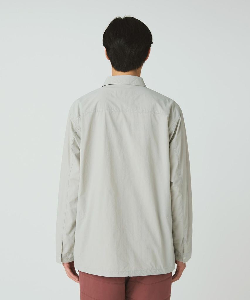 Snow Peak Nylon Tussah Utility Storage Shirt Long Light Size for Men and Women SH-25AU001, Sleeve, Grey, M,