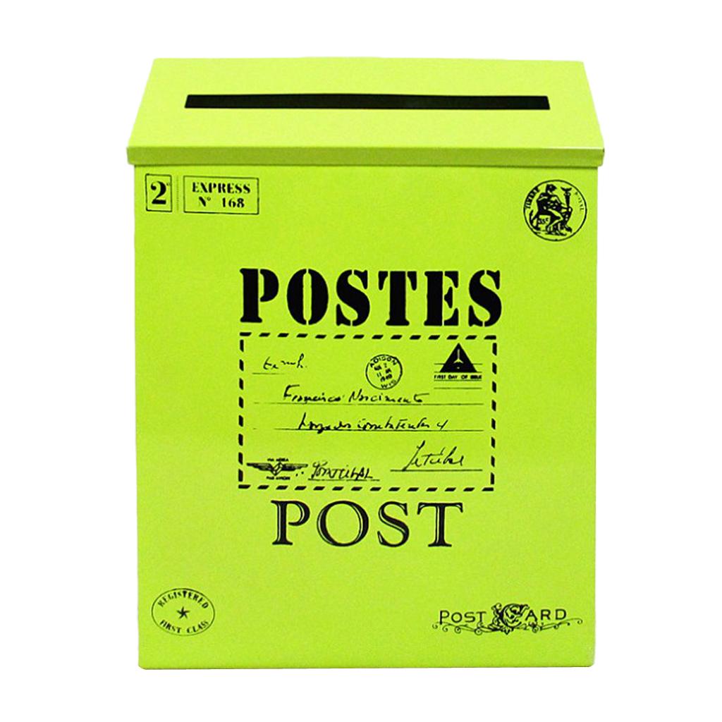 American Style Large Letter Mailbox Outdoor Waterproof Metal Magazine Newspaper Holder Wall Organizer