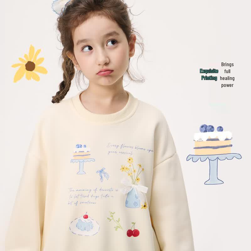Kids' Designer Cartoon Fake Two-Piece Sweatshirt