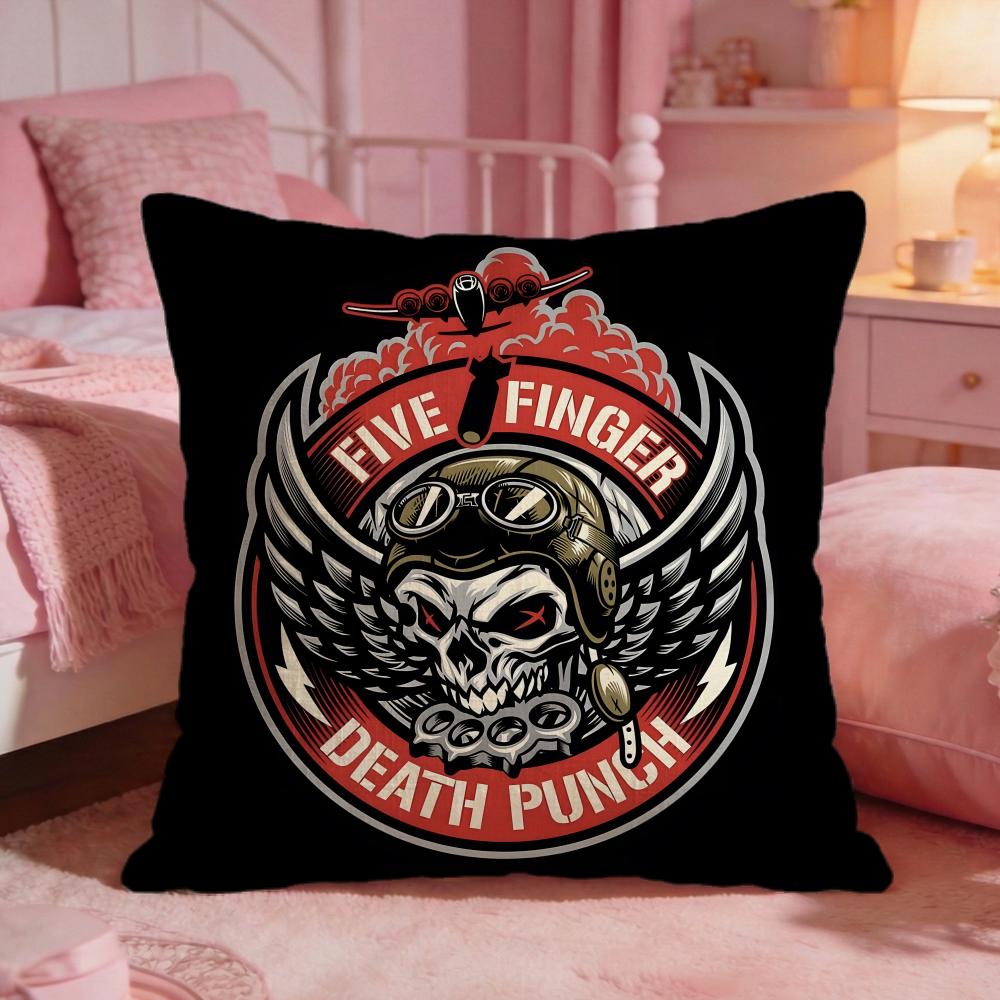 Five FFinger Death Punch Cushion Cover Premium Comfort Reversible Pillow Cove Two In One Design For Any Room Car Interior