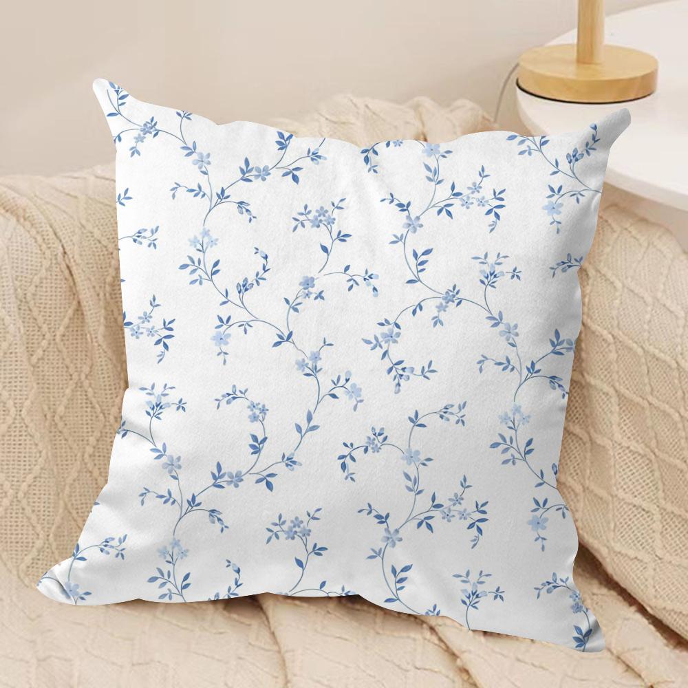 Fashion Small Florals Cushion Cover Pillowcase Ultra Soft Skin Friendly Fabric Cloud Like Comfort & Concealed Zipper