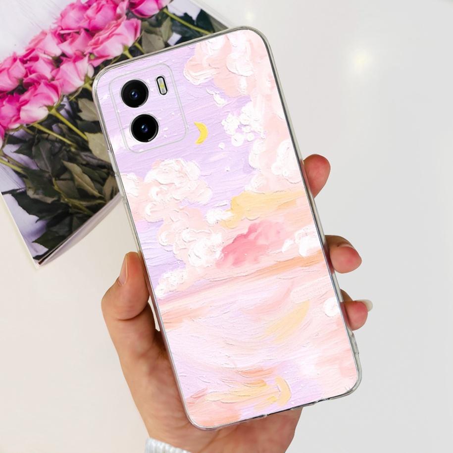 For Vivo Y15s Y15A Y15C Case V2134 V2120 V2147 V2139 Popular Flower Slim Soft Silicone Clear Back Cover For Vivo Y01 V2166 Funda