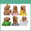 Capybara Pvc Garden Scene Figurine With Turtle Goose Duck Design For Decoration And Special Occasion Gift