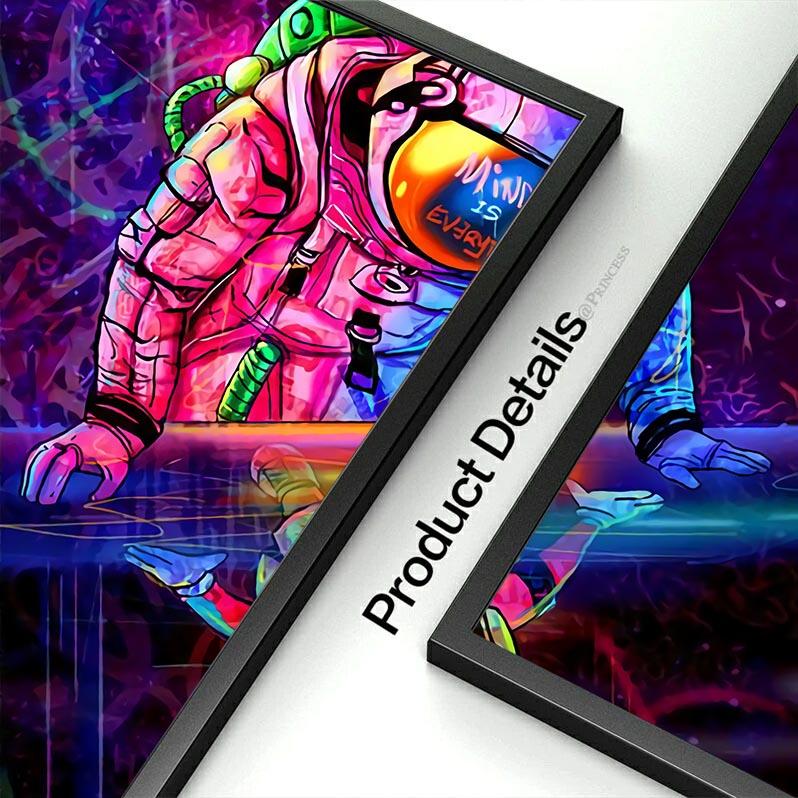 Cool Space Astronaut Canvas Painting Street Graffiti Posters and Prints Wall Art Pictures For Living Room Home Decor Unframed