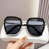Sunglasses Women's Polygon New High-end Ins Sunglasses UV Protection Big Face Thin