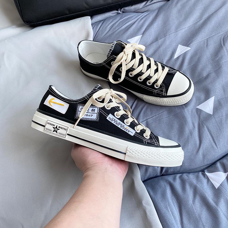 Plátěné boty Pánské Nízké Top Korejská Verze Trend Všechny -Zápas Ležérní Boty Pánské Letní Prodyšné Látkové Boty Studentské Boty Pánské Trendy Boty