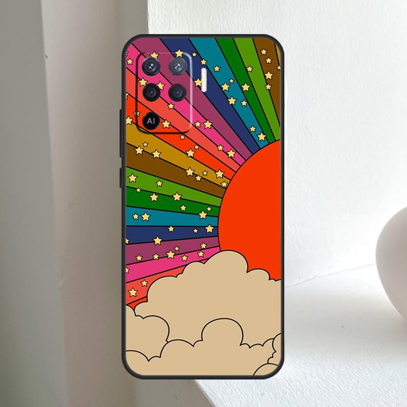 

Rainbow 70s Groovy landscape For OPPO A6 A5 Pro A15 A17 A77 A16 A76 A96 A18 A38 A58 A78 A98 A54 A74 A94 A40 A60 A80 Case OPPO A18 4G