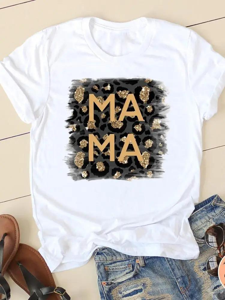 ZX TEE Sweet Love Mother Mama Mom Streetwear Fashion Girls T-Shirts Harajuku Clothes Short Sleeve Summer Tees Casual Female O-Neck Tops