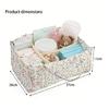 Floral Diaper Organizer Basket Practical Design For Neatly Storing Infant Supplies Diaper Basket Basket