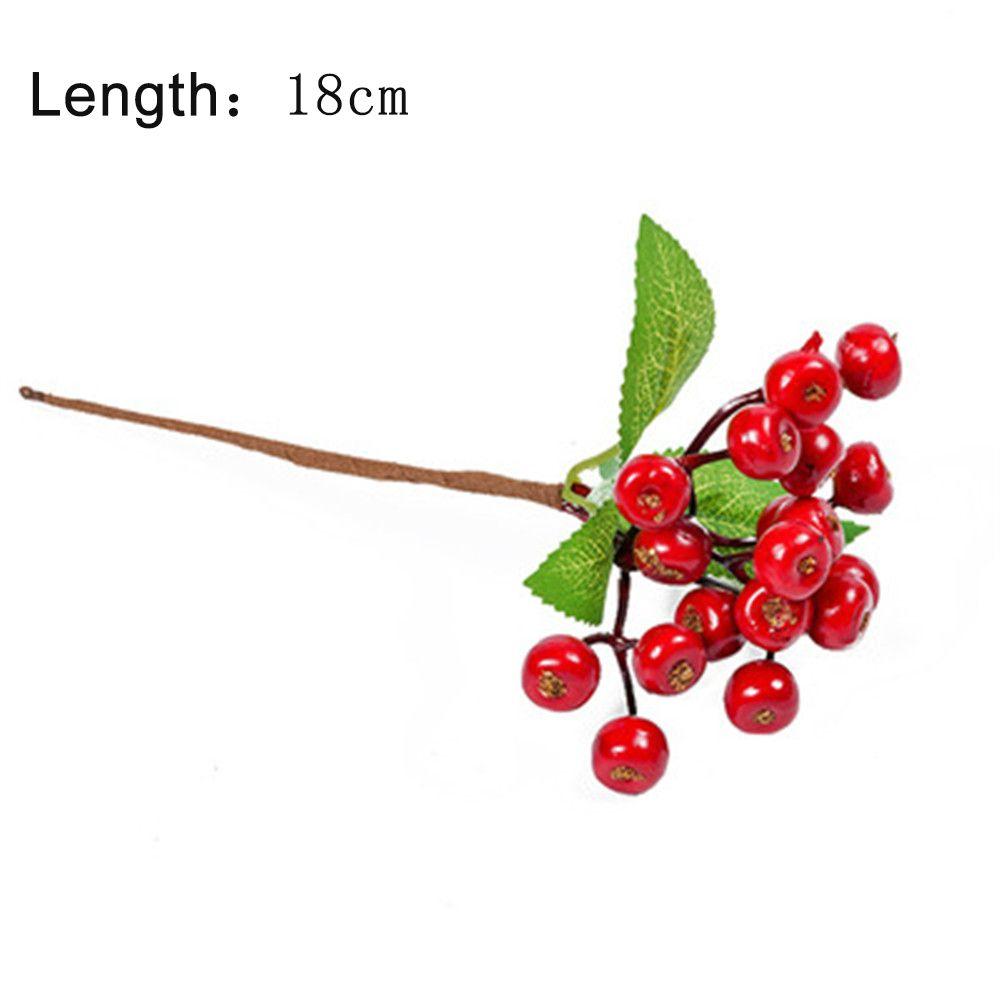 Party Wedding DIY Props Christmas Ornaments Artificial Red Berry Fake Flower Simulation Branch