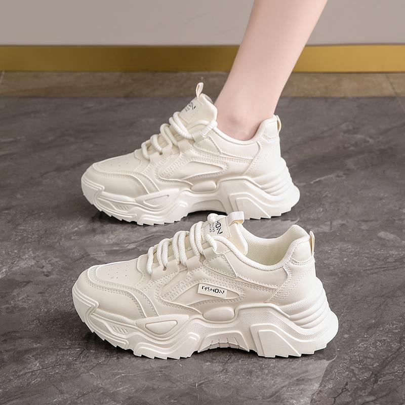 Fashion Dad Shoes Women 2025 Autumn New Korean Style for StudentsinsTrendy Versatile Thick-Soled Sneakers Casual Shoes