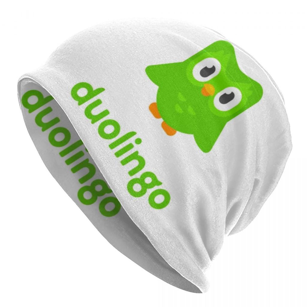 Duolingos Skullies Beanies Caps Unisex Women Unisex Streetwear Winter Warm Knit Hat Adult Bonnet Hats