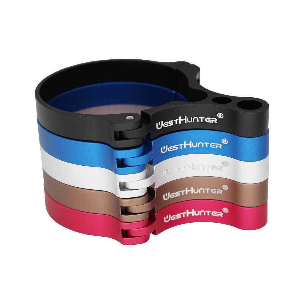 WestHunter Optics 46mm Riflescope Switchview Throw Levers  with Notch, Silver