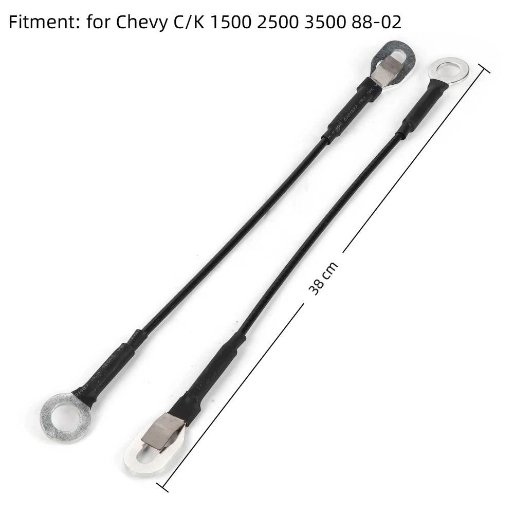 2PCS Metal Tailgate Release Cable for Chevy C/K 1500 / 2500 / 3500 Pickup 1988‑2002